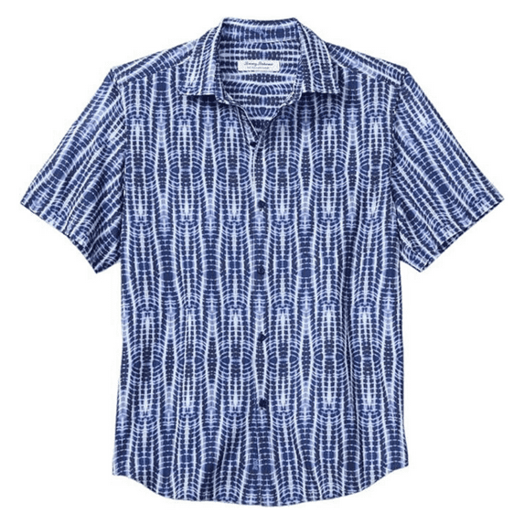 $128 Tommy Bahama Men's, Coast Shibori Sands Camp Shirt , Deep Space, S