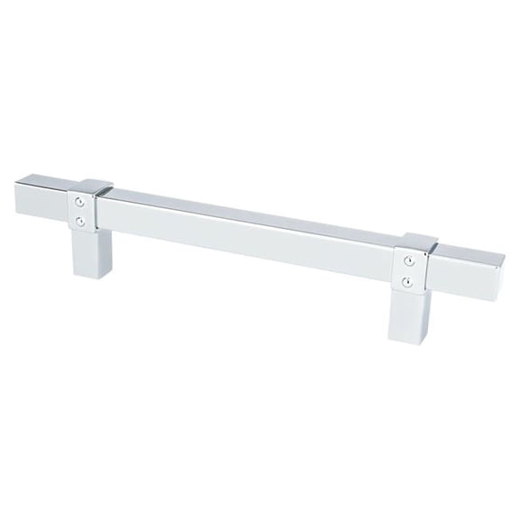 128 mm Center to Center Rivet Rebel Cabinet Pull, Polished Chrome
