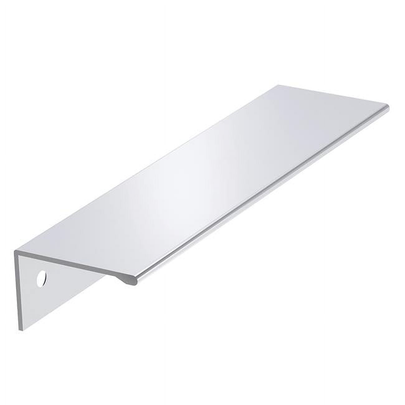 Polished Chrome Modern Finger Cabinet Pull with Mounting Hardware