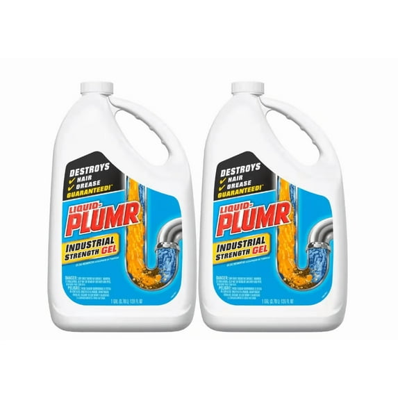 128 oz. Industrial Strength Gel Drain Cleaner and Drain Unclogger (2-Pack)