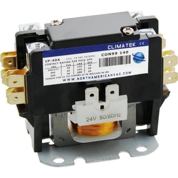 1280007 - ClimaTek Upgraded Condenser Contactor Relay 1 Pole Replaces Tempstar