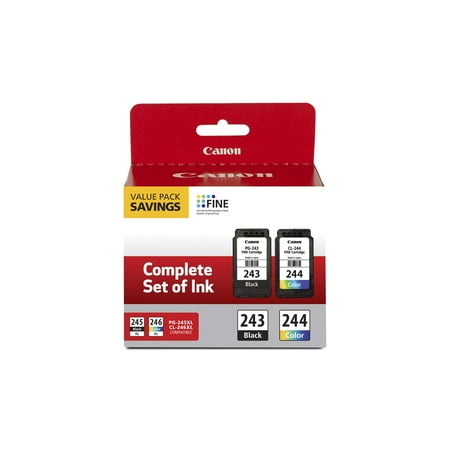 Canon - 243 / CL-244 Value Pack Standard Capacity Ink Cartridges - Black/Cyan/Magenta/Yellow