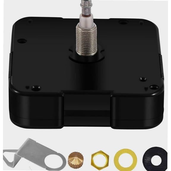 12888 Quartz Clock Movement Replacement, High Torque I Shaft, Battery Operated DIY Wall Clock, 23/64 Inch Maximum Dial Thickness, Thread Length: 30/64 inch, (WT-12888-I Series, No Hands)