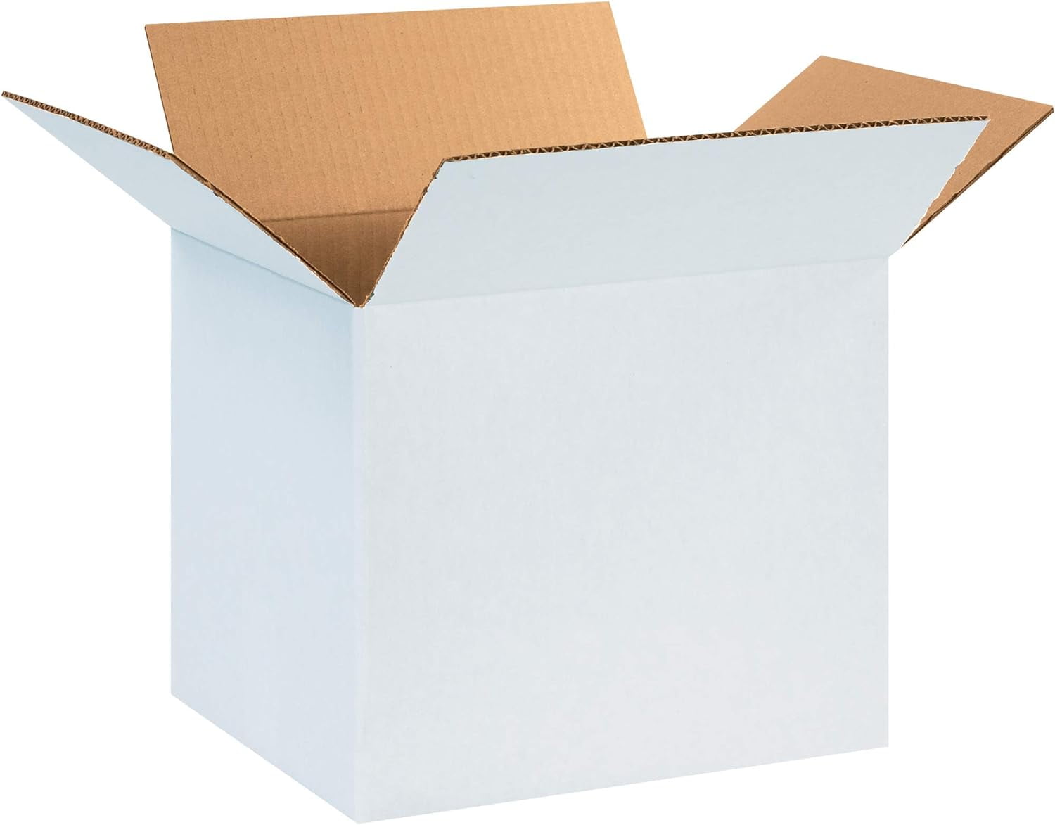 White Corrugated Cardboard Moving Box Pack, 12" x 8" x 8"