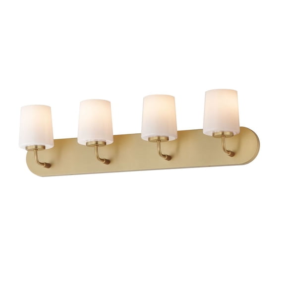 12894WTNAB Maxim Lighting Durham - 4 Light Bath Vanity-8 Inch Tall and 30 Inch Wide-Natural Aged Brass Finish