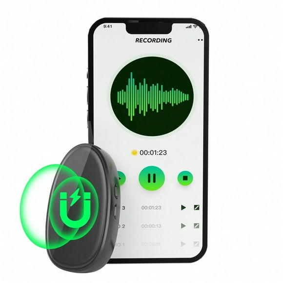 128GB(1680 Hour) Digital Voice Recorder, Magnetic Audio Activated Recorder With Playback, AI-Triple Noise Reduction And Compatible With Smart Cell Phone/PC For Meetings, Interviews, Lectures