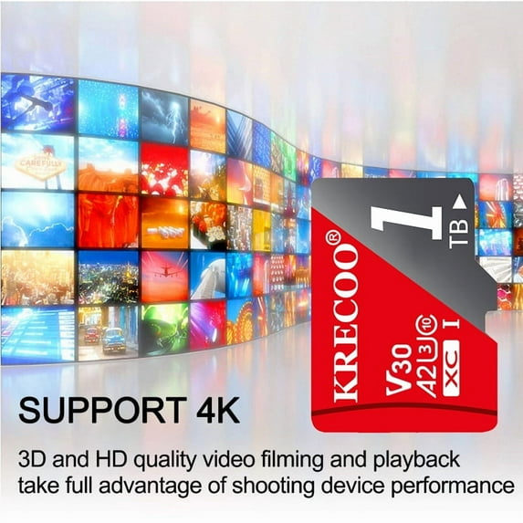 128GB 256GB 1TB For Micro SD Card Memory Card TF Card w Free Adapter High Speed