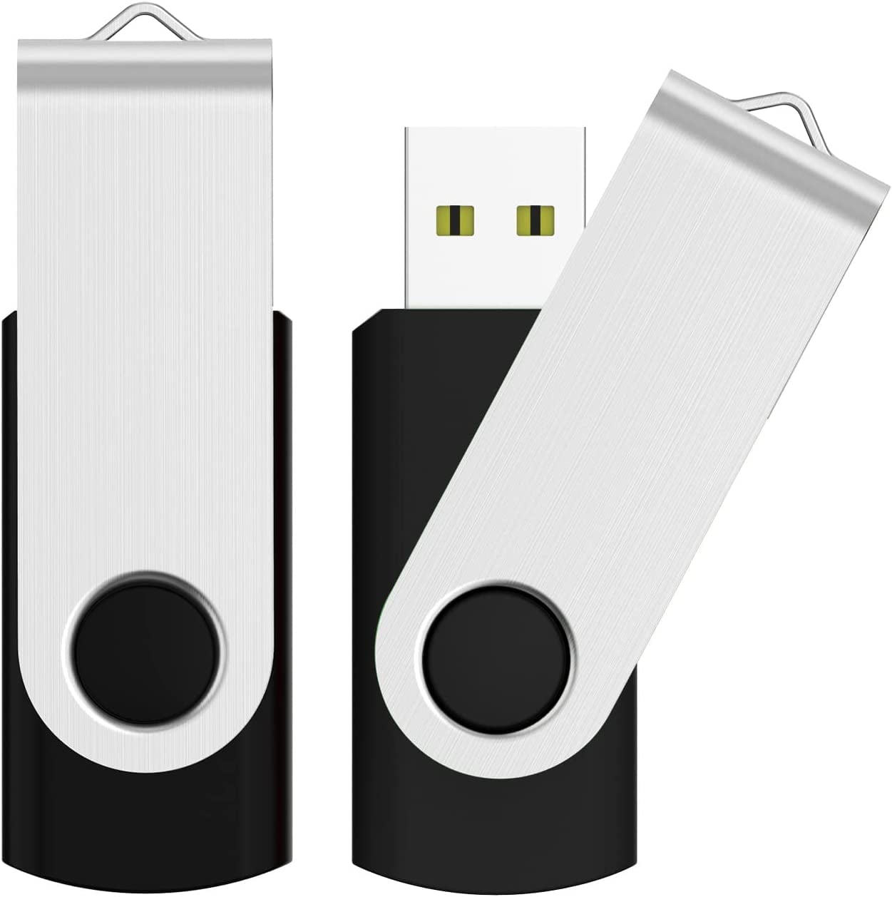 128GB 2PCS USB 2.0 Flash Drive Thumb Drive Memory Stick, (128GB*2PACK BLACK)