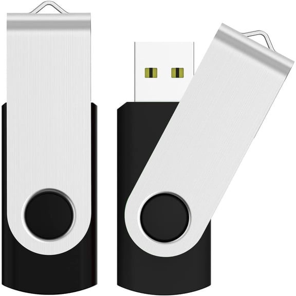 128GB 2PCS USB 2.0 Flash Drive Thumb Drive Memory Stick, (128GB*2PACK BLACK)