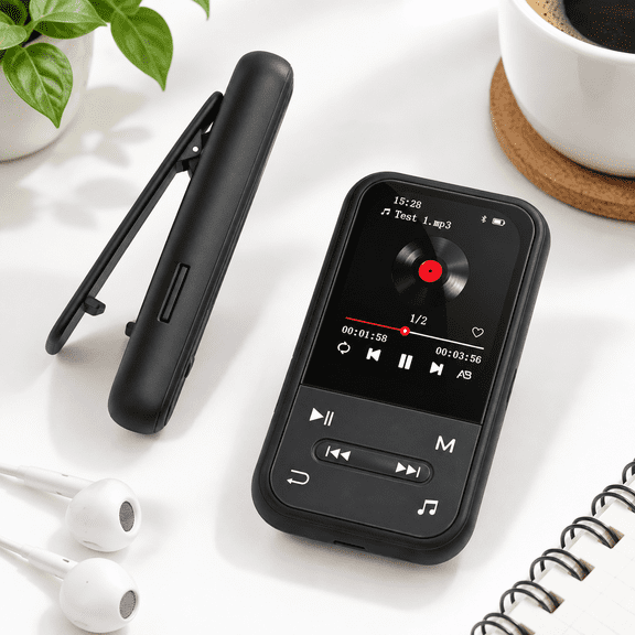 128GB Clip MP3 Player with 5.3, FM Radio, Voice Recorder, E-book for Running Workouts