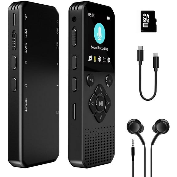 128GB Digital Voice Recorder with Playback Bluetooth Speaker Audio Recorder for Lectures Meetings Interviews Voice Audio Recorder MP3 Player with Bluetooth