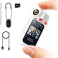 thumbnail image 1 of 128GB FHD 2.7K Mini Rotate Body Camera, Wearable Action Body Cam, Thumb Size Hands Free Recording Body Worn Camera, Portable Camcorder Mount Anywhere for Work, Travel, Sport,Pet Walking (White), 1 of 9