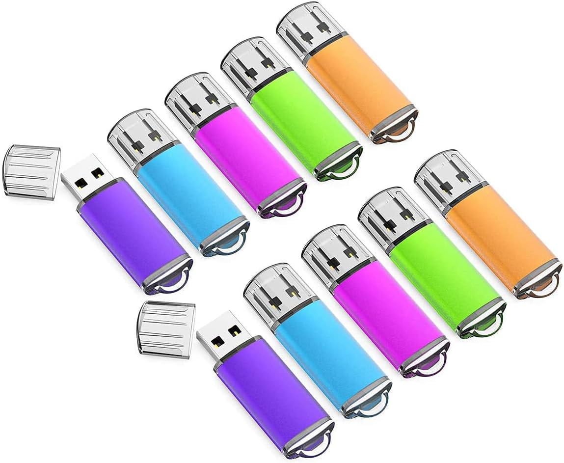128GB Flash Drive 10 Pack 128GB USB Drive Thumb Drive 128GB 128 GB USB 3.0 Flash Drive USB Stick Zip Drives(128GB 3.0 Multicolored)
