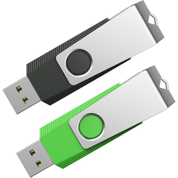 128GB Flash Drive 2 Pack Thumb Drive Zip Drive TOPESEL USB 2.0 Memory Stick with Keychain
