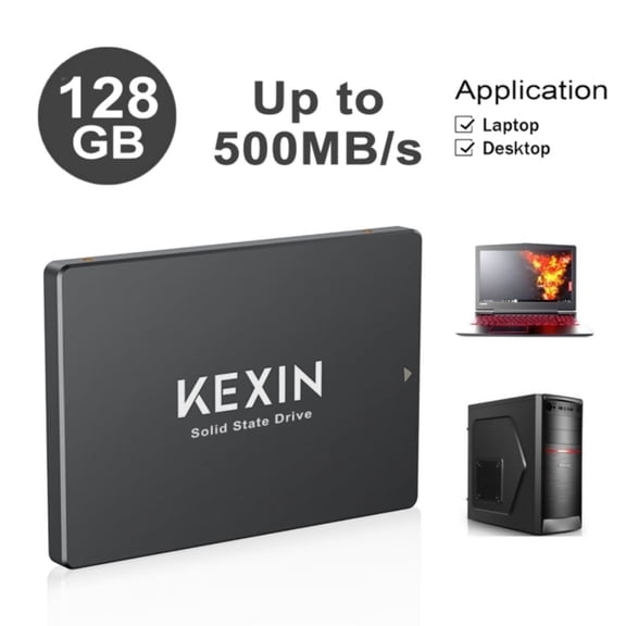 128GB Internal SSD SATA III 2.5”Internal Solid State Drive 3D NAND Flash Advanced SSD Internal Hard Drive up to 500MB/s SATA 3 SSD Upgrade Performance for PC Laptop