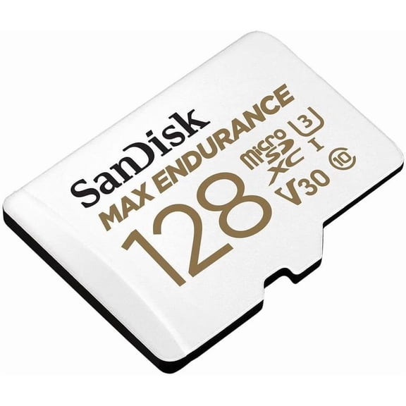 128GB MAX Endurance microSDXC Card with Adapter for Home Security Cameras and Dash cams - C10, U3, V30, 4K UHD, Micro SD SDSQQVR-128G-GN6IA