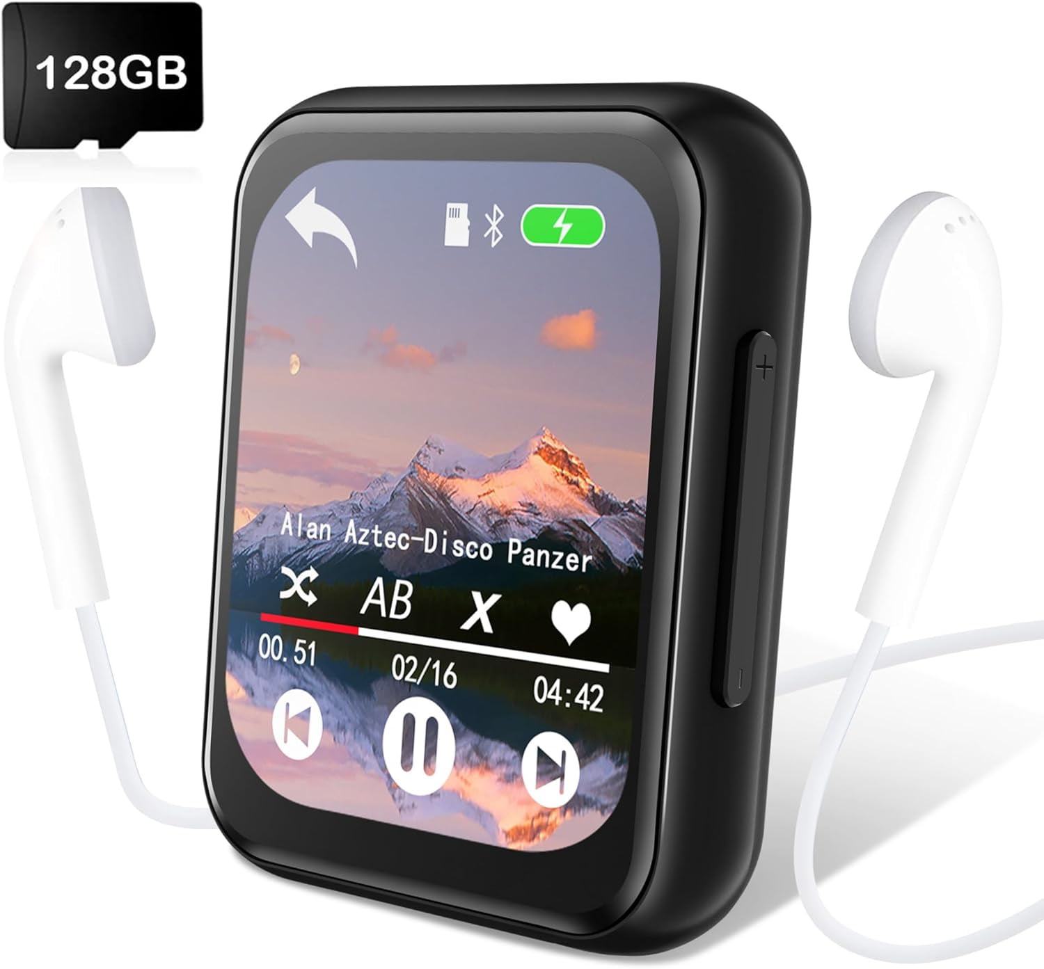 128GB MP3 Player with Bluetooth 5.3, Portable Digital Lossless Music ...