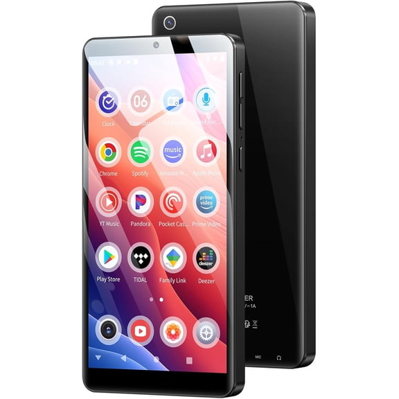 128GB MP3 Player with Bluetooth and WiFi, Android 13.0, 5.5" HD Touchscreen, 13MP Camera, Preloaded Spotify, Pandora, 1TB Expandable & Parental Controls