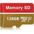 thumbnail image 1 of 128GB Memory Card TF Card  High Quality Class 10,128GB Micro Sd Card TF Card with Adapter, microSDXC U3 Class 10 Memory Card for Nintendo Switch Camera Phone Drone Red/Gold, 1 of 6