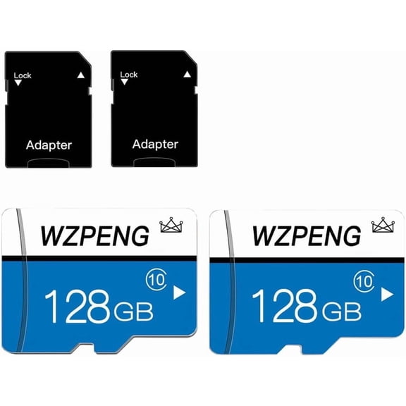 128GB Micro Sd Card Class 10 Memory Card with sd Adapter Fast Speed TF Card for Tablet/Mobile Phone/Camera -2PCS