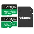 thumbnail image 1 of 128GB microSDXC TOPESEL 2 Pack TF Card with Adapter, microSDXC U3 Class 10 Memory Card for Nintendo Switch Camera Phone Drone Green, 1 of 7