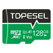 128GB Micro Sd Card with Adapter for Nintendo Switch Camera Phone Topesel Class 10 U3 UHS-1 SDXC TF Card High-Speed Memory Card Blue