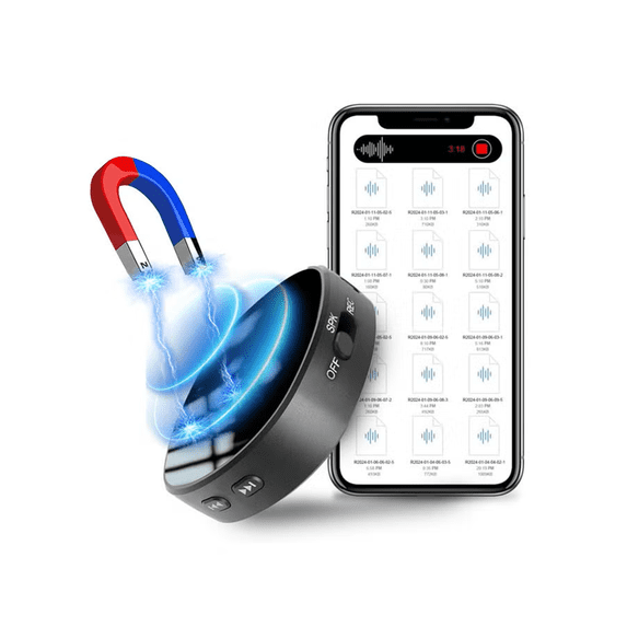 128GB Mini Voice Recorder with Playback, Magnetic Digital Audio Recorder with Speaker, Voice Activated Recording, 70 Hours Battery, Portable Recording Device for Meetings, Lectures, Classes