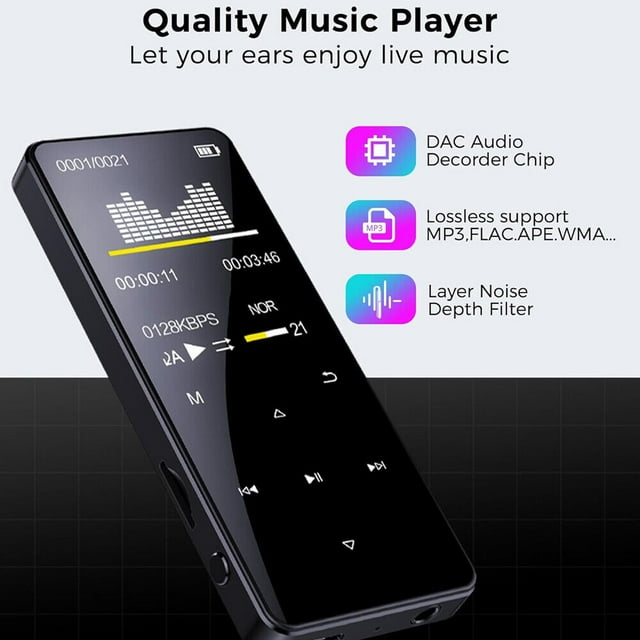 128GB Mp3 Player with Bluetooth 5.0 Portable Digital Lossless Music