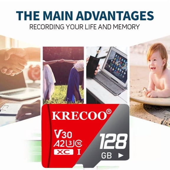 128GB TF Flash Micro SD Memory Card UHS-1 Class 10 U3 4K for Card & Phone & Camera