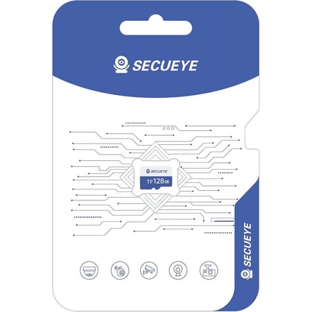 128GB TF Memory Card Class 10 FAT32 High Speed Reading/Writing for Security Camera Dash Cam 24/7 Recording