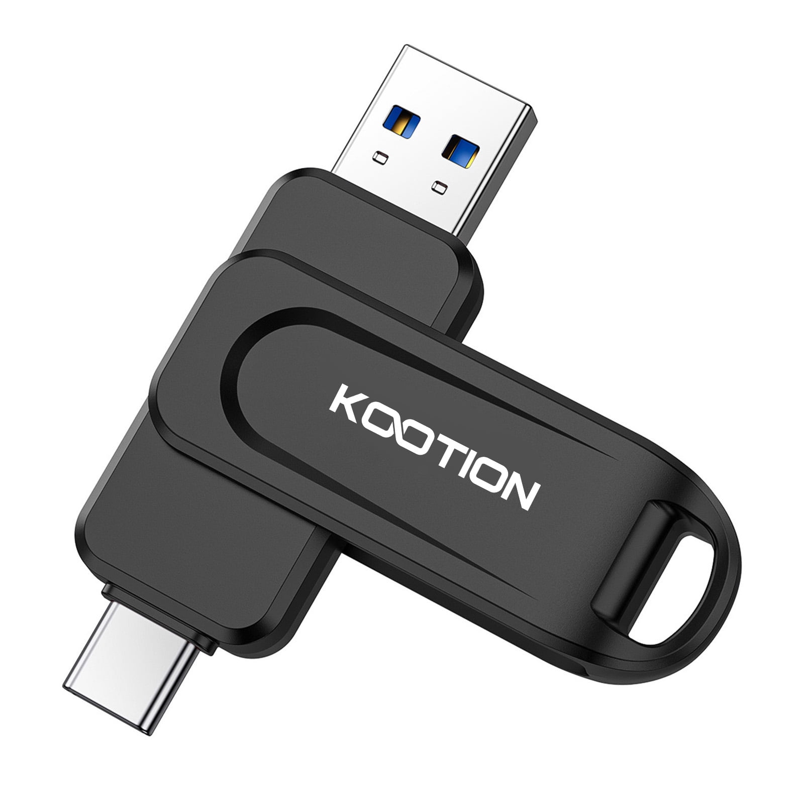 128GB USB C Flash Drive 100MB/s Swivel Dual USB 3.0 Thumb Drive USB-A Type-C Memory Stick compatible with iPhone 15/16/17