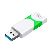 128GB USB Flash Drive 3.0 Retractable Thumb Drive Portable Pen Drive Slim Jump Drive USB Memory Stick Greenish White