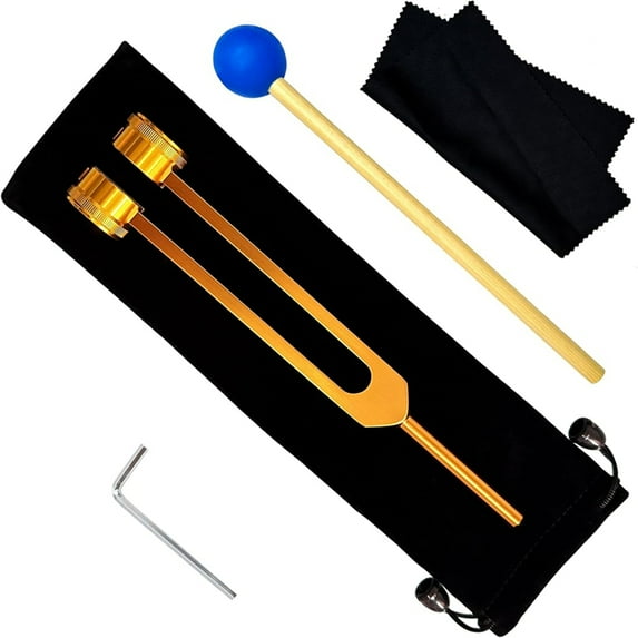 128Hz Tuning Fork Ear Cleaning Tool,128 Hz Tuning Fork Weighted Tuning Forks for Healing Slider Tuning Fork