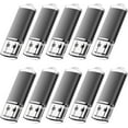 thumbnail image 1 of 128MB USB Flash Drive 10 Pack,USB 2.0 Sticks Bulk Thumb Drives Memory Stick Jump Drive with LED Indicator for Storage and Backup (128MB10 Pack Black), 1 of 7