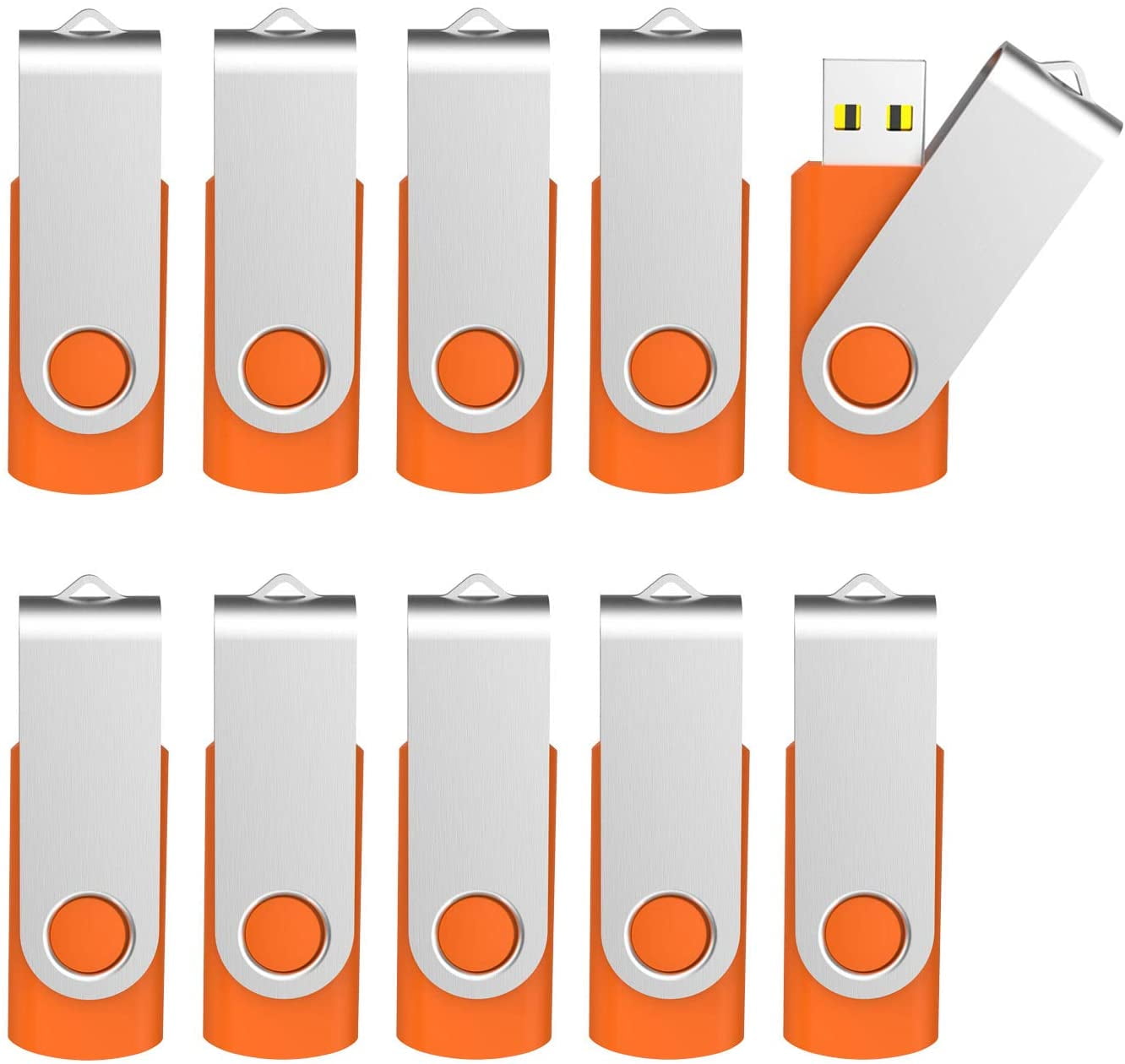 128MB USB Flash Drive 50PACK USB 2.0 Sticks Zip Drive Pen Drive for Storage and Backup(Orange 128MB*50PCS)