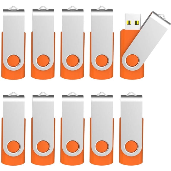 128MB USB Flash Drive 50PACK USB 2.0 Sticks Zip Drive Pen Drive for Storage and Backup(Orange 128MB*50PCS)