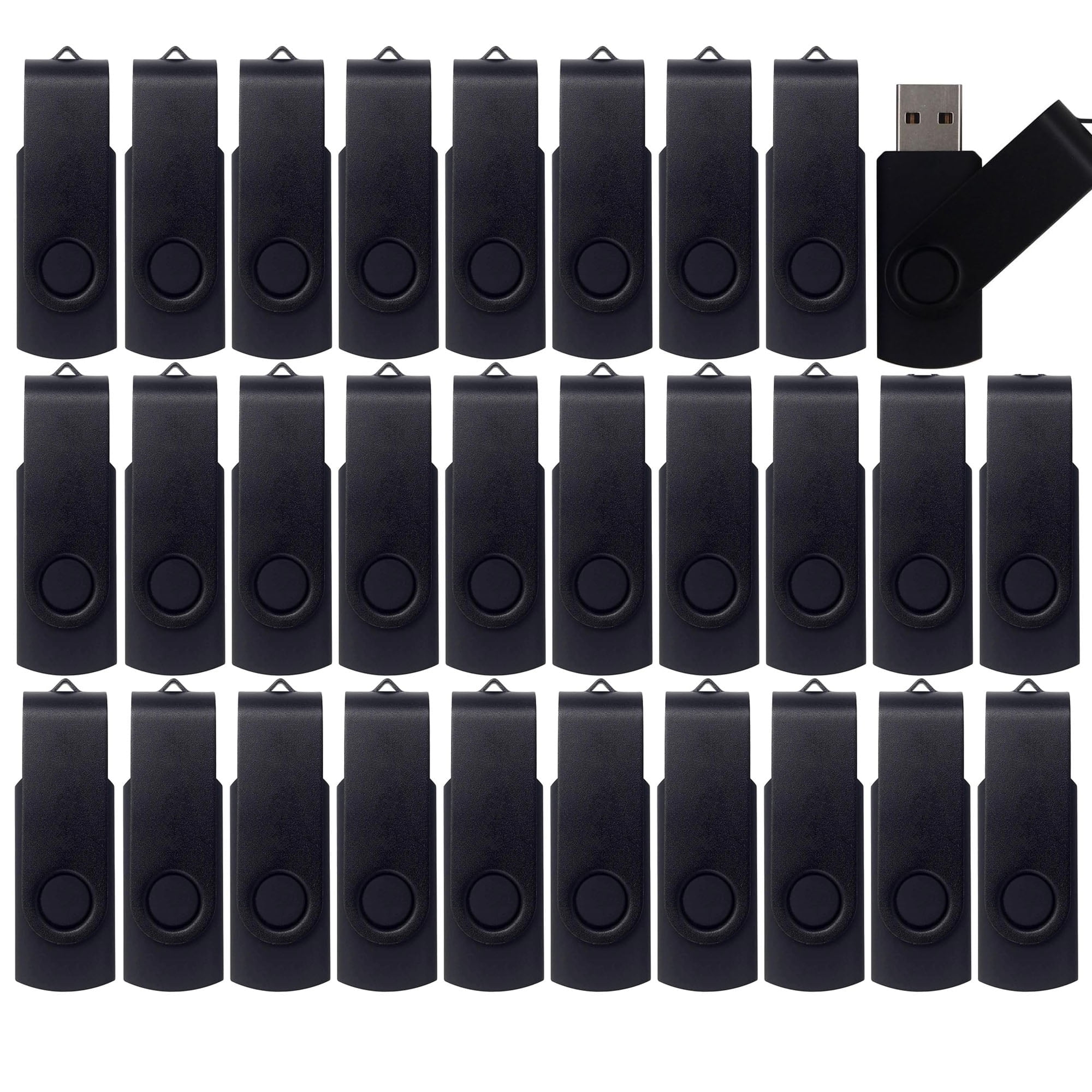 128MB USB Flash Drive Bulk Thumb Drives 50 Pack with Lanyards USB 2.0 Jump Drive 128MB Memory Sticks Zip Drive Pen Drive for Storage and Backup(Black 50PCS 128MB)