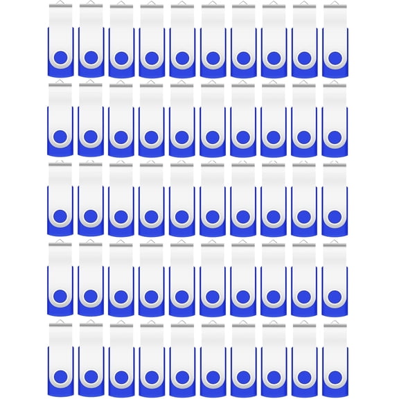 128MB Usb Flash Drive USB 2.0 Metal Rotating Flash (50PACK*128MB Blue)