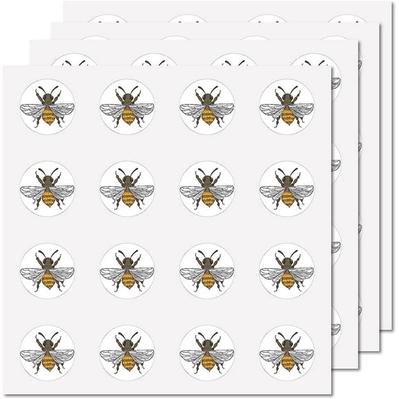 128Pcs Bumble Bee Stickers Planner Stickers Self-Adhesive Decals Waterproof DIY