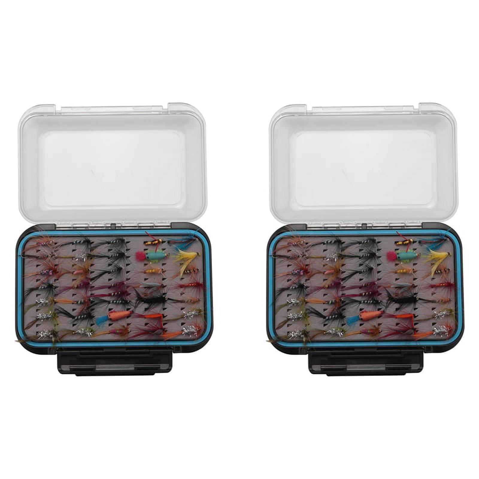 128Pcs Dry Flies Bass Salmon Trouts Flies Nymph and Streamer Fly Fishing Flies Kit Fly Box for Trout Fly Fishing Flies