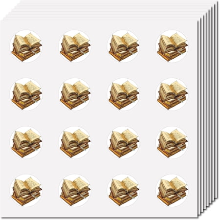 128Pcs Reading Stickers Decal Read Across America Day Sticker for Scrapbooking Self-Adhesive Round Dot Book Stickers Gifts for Rewarding Notebook Calendar Decoration 2.5x2.5cmMixed Color