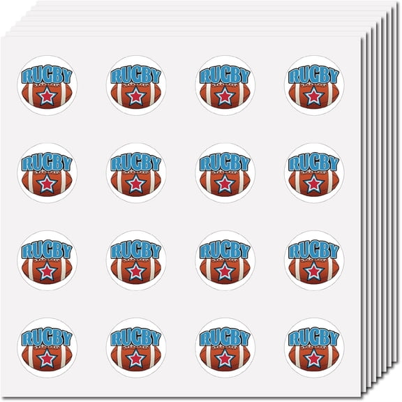 128Pcs Rugby Stickers Waterproof Planner Stickers Circle Vinyl Decals Sticky Dot Tags for Packaging Bags Phone Water Bottle Laptop Scrapbook Refrigerator Marking Home Office Decor 0.98In Brown
