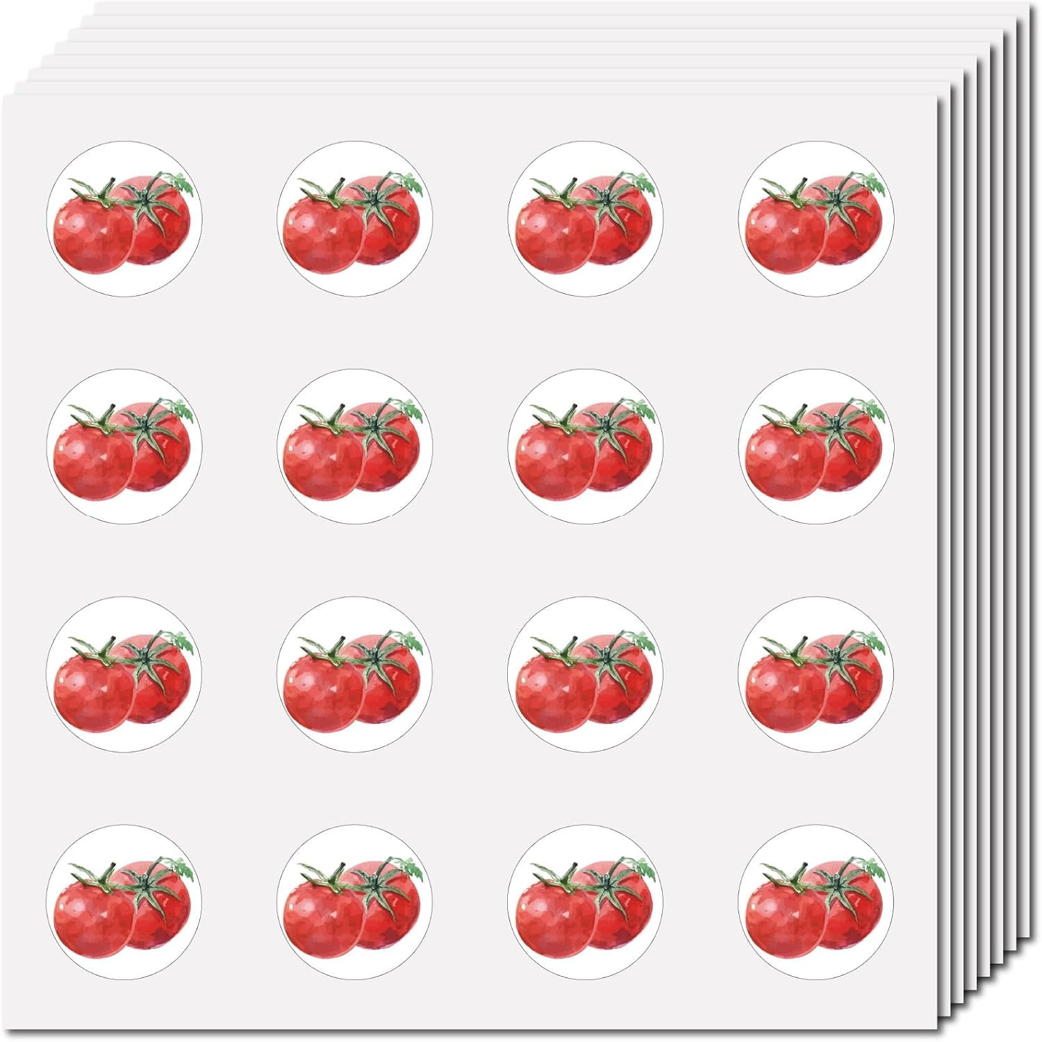 128Pcs Tomato Planner Stickers Food Helmet Sticker Decals Self-Adhesive ...