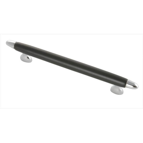 128mm Aero Chrome With Black Cabinet Pull