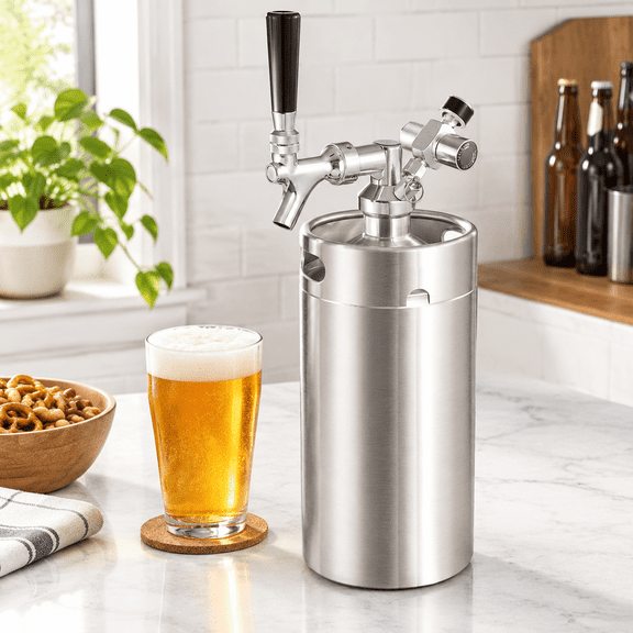 128oz Mini Keg Growler Tap System for Home Brewing Draft Beer