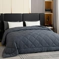 thumbnail image 1 of 128x120 Oversized King Comforter, All Season Extra Large King Size Microfiber Comforter Quilted Down Alternative Duvet Insert with 8 Corner Tabs, 1 of 9