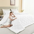 thumbnail image 1 of 128x120 Oversized King Comforter, Extra Large King Size Comforter Oversized, All Season Soft Lightweight Quilt Down Alternative Duvet Insert with 8 Corner Tabs(128x120, White), 1 of 17