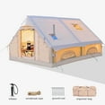 thumbnail image 1 of SENLEETO 8-10 People Glamping Inflatable Tents , 129 ft² Large Blow Up  Tent with Hand Pump,  420D Oxford Fabric Camping Tent, Easy Setup Air Tent for Outdoor&Travel, 1 of 12
