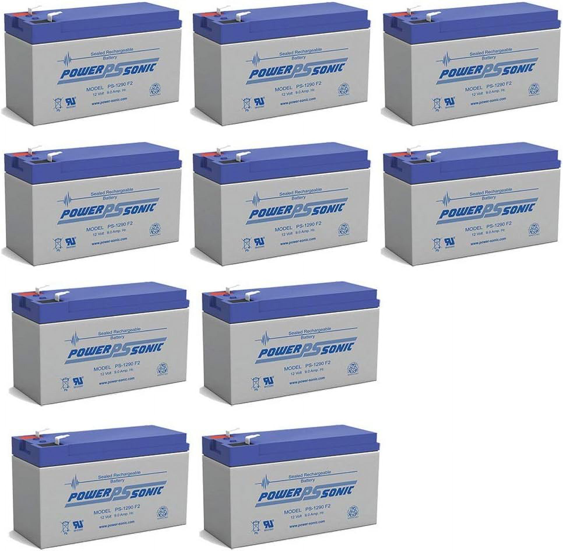 1290 12 Volt 9 Amp Hour Rechargeable SLA Battery PACK OF 10