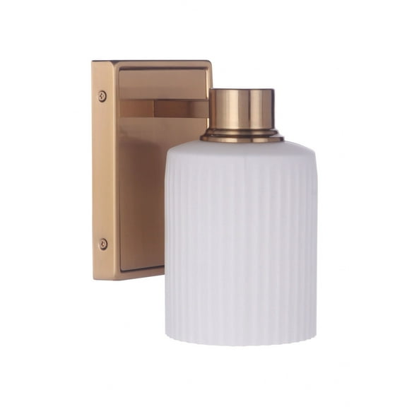 12905SB1 Craftmade Lighting Bretton - 1 Light Wall Sconce In Traditional Style-8 Inches Tall and 4.75 Inches Wide-Satin Brass Finish